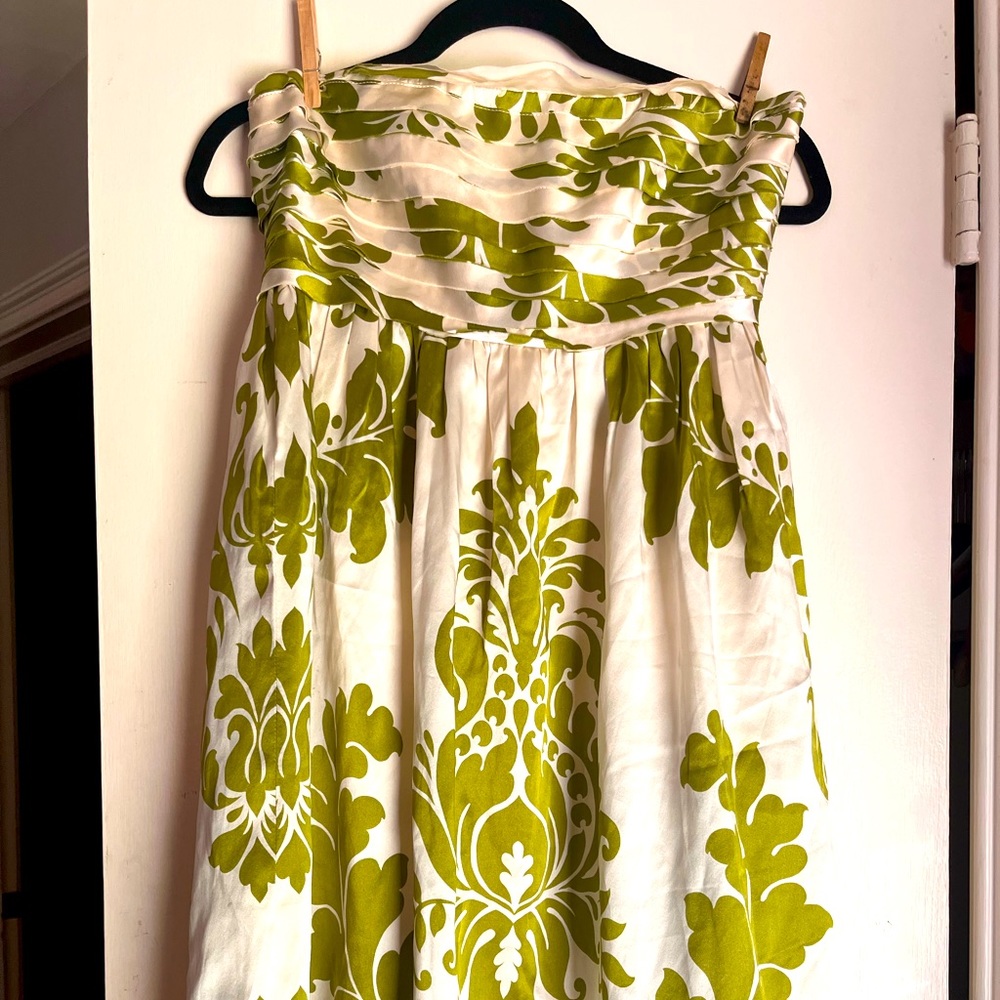 Silk strapless party dress